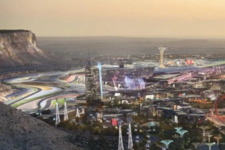 Qiddiya Speed Park aerial view